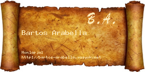Bartos Arabella névjegykártya
